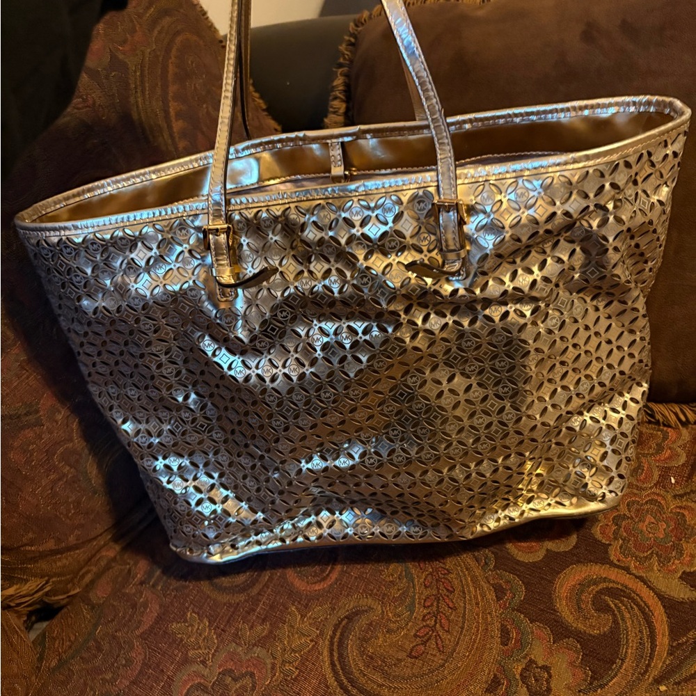 Michael Kors Shiny Gold Tote Bag